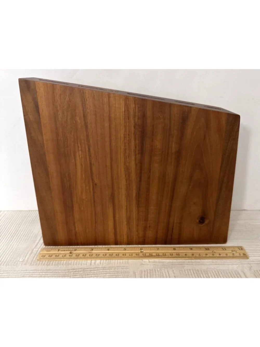 Cangshan Wood Knife Block Asymmetrical Freestanding 5 Slots  Walnut